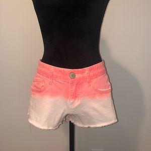 Gradient Pink Jean Shorts